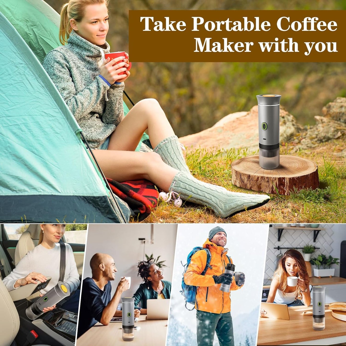 PORTABLE COFFEE MAKER 3 IN 1 FOR TRAVELLER'S