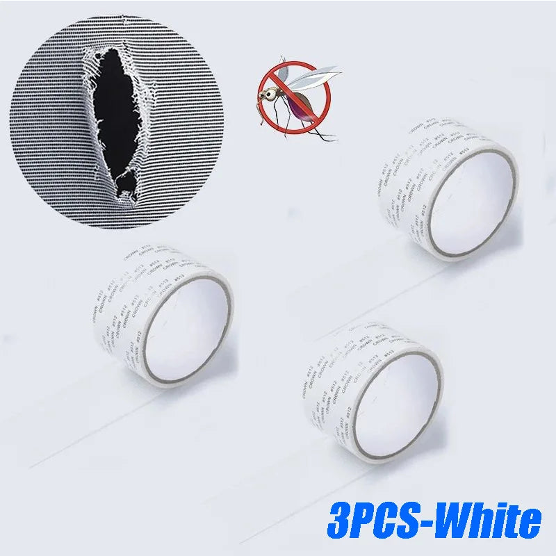 SELF ADHESIVE MESH TAPE FOR WINDOW REPAIR 10M X 10CM