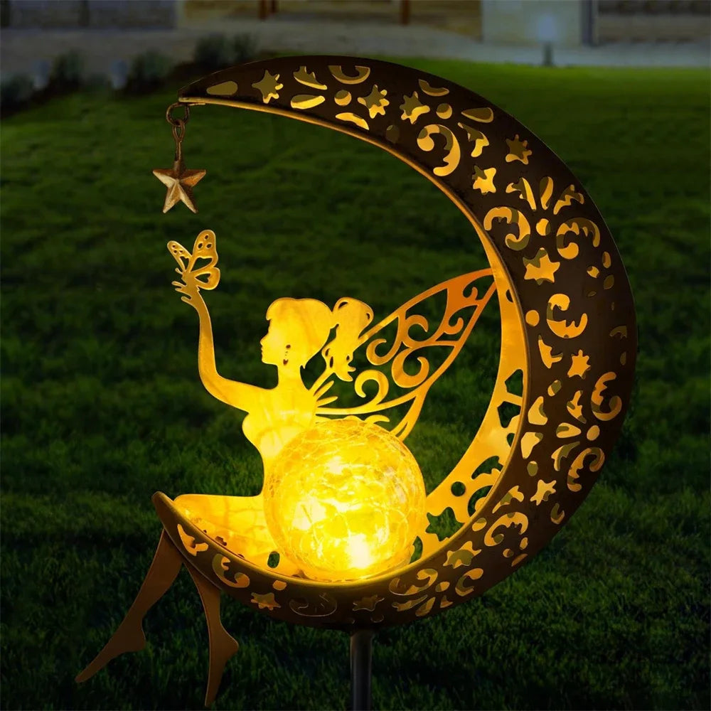 Outdoor Decorative Moon Fairy Angel Decor