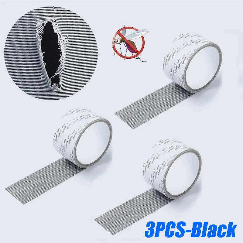 SELF ADHESIVE MESH TAPE FOR WINDOW REPAIR 10M X 10CM