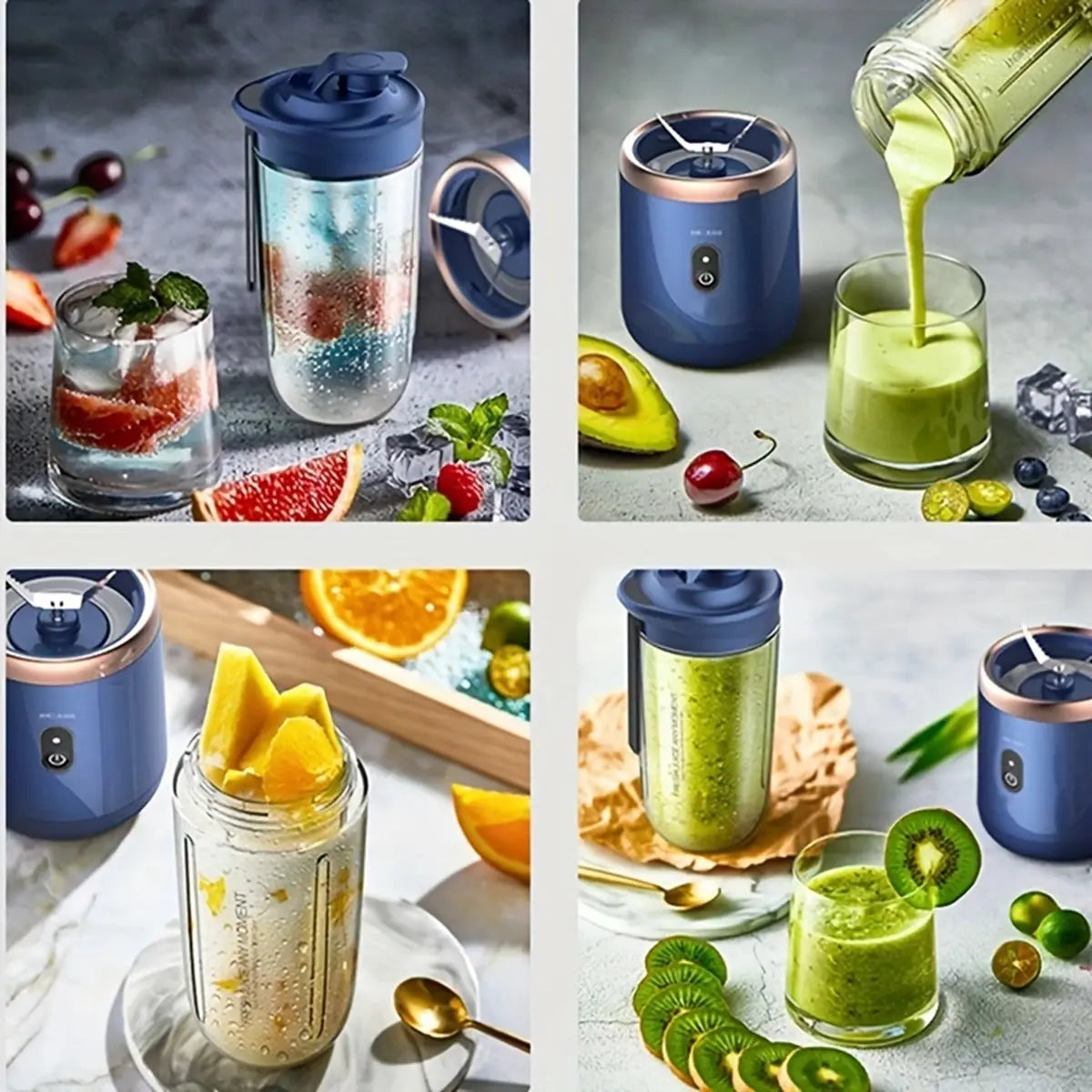 PORTABLE BLENDER WITH MULTIFUNCTIONAL 6 BLADES